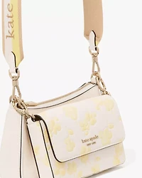 Double Up Spring Pansies Crossbody