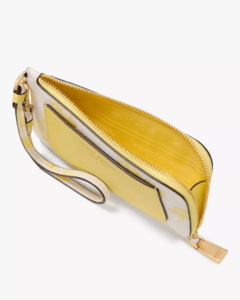 Ava Spring Pansies Card Case Wristlet