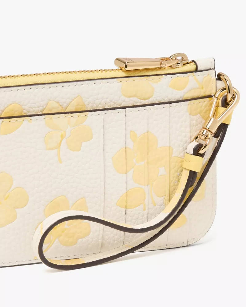 Ava Spring Pansies Card Case Wristlet