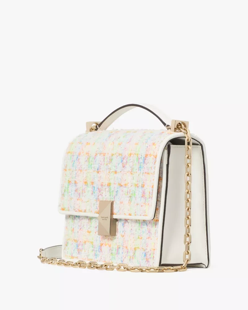 Deco Tweed Chain Shoulder Bag