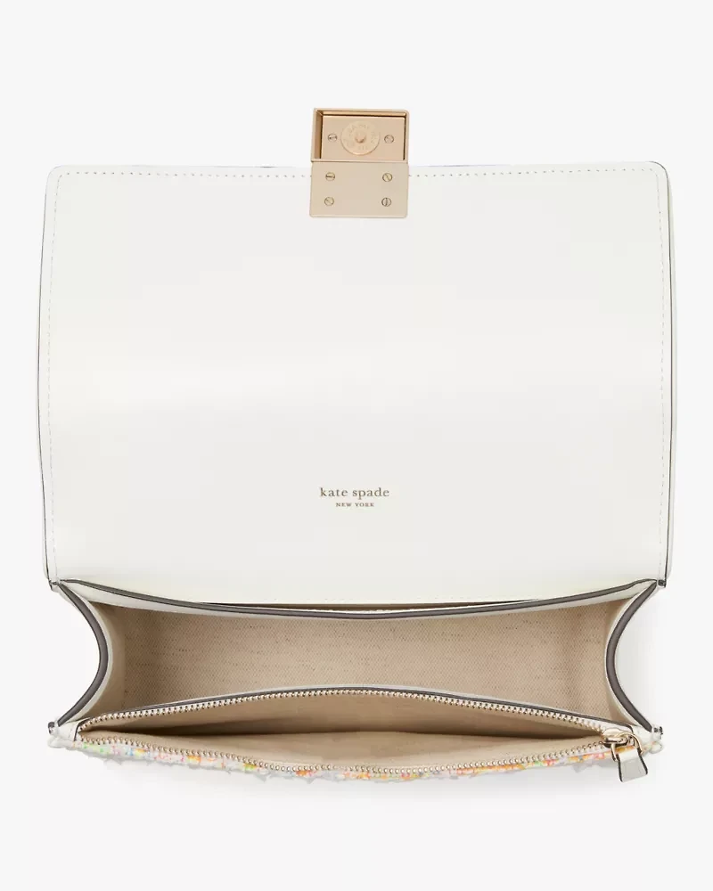 Deco Tweed Chain Shoulder Bag