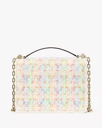 Deco Tweed Chain Shoulder Bag