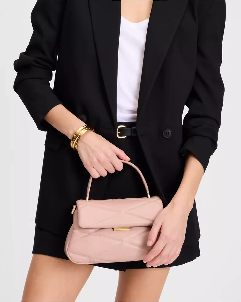Grace Quilted Top Handle Bag