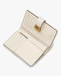 Phoebe Straw Turnlock Medium Wallet