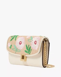 Phoebe Straw Turnlock Wallet-on-chain