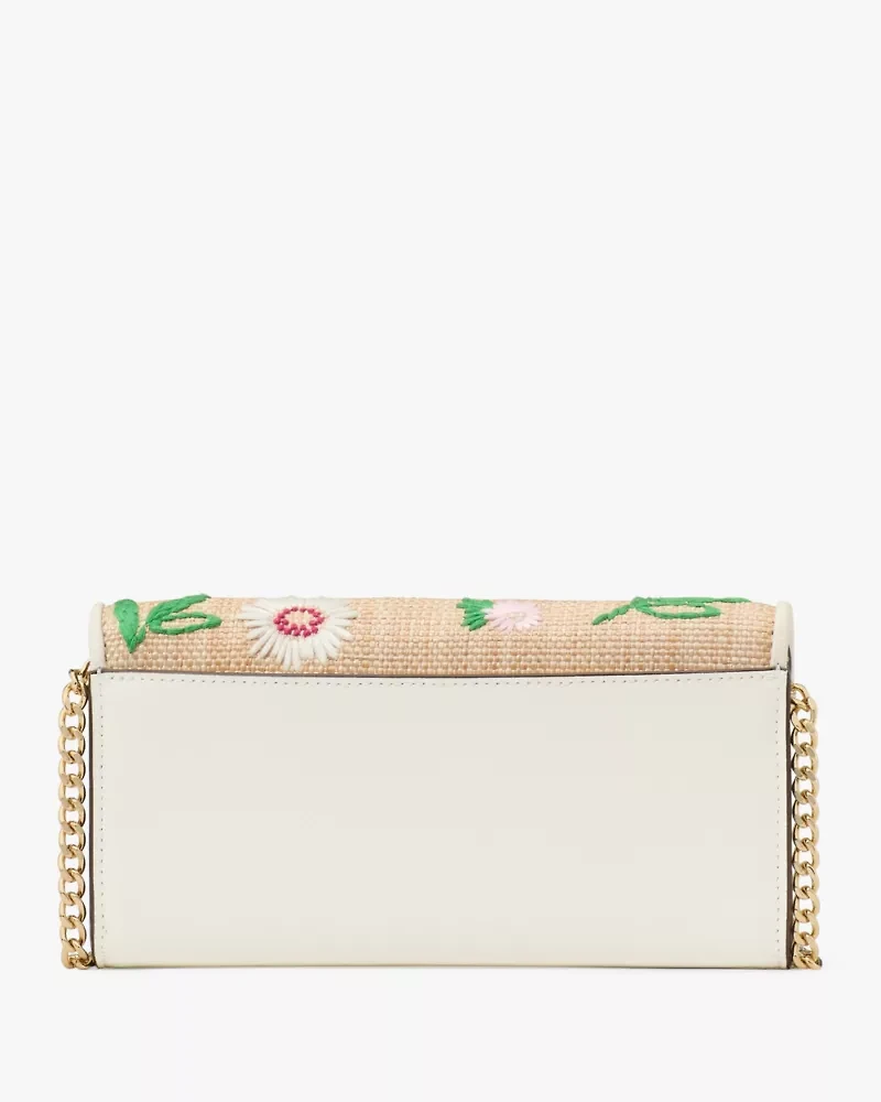Phoebe Straw Turnlock Wallet-on-chain