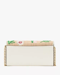 Phoebe Straw Turnlock Wallet-on-chain
