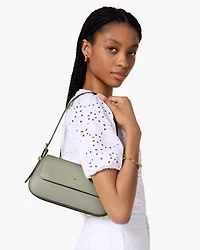 Madison Saffiano Leather Small Flap Shoulder Bag