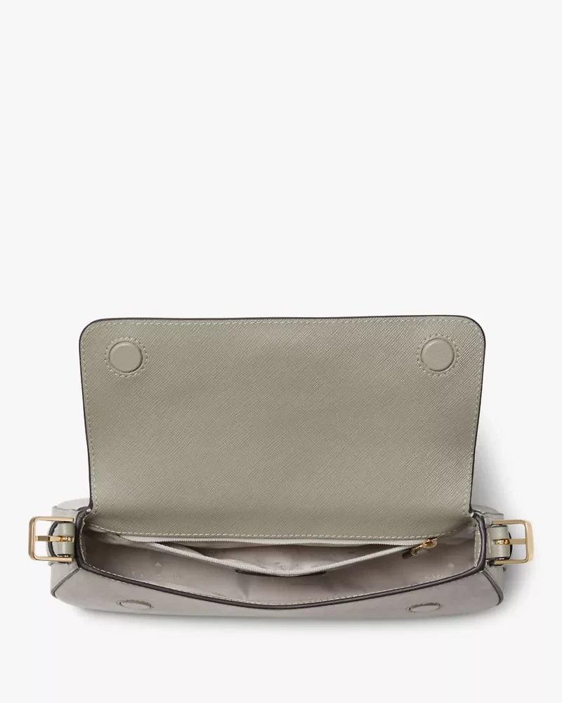 Madison Saffiano Leather Small Flap Shoulder Bag
