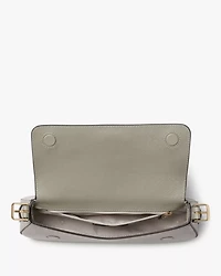 Madison Saffiano Leather Small Flap Shoulder Bag