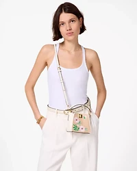 Phoebe Straw Mini Top Handle Crossbody
