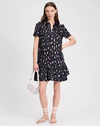 Painterly Strokes Shirt Dress