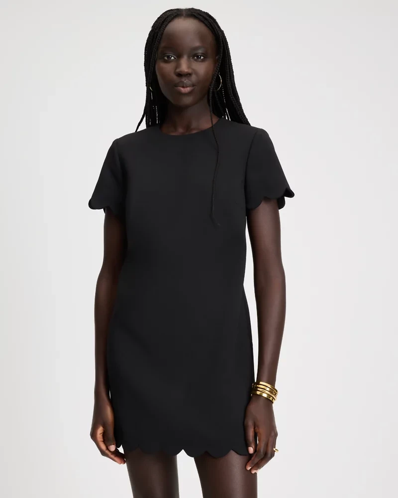 Scallop Shift Dress