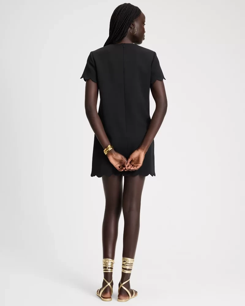 Scallop Shift Dress