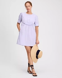 Scallop Bib Shift Dress
