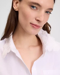 Daisy Lace Collar Button Up Shirt