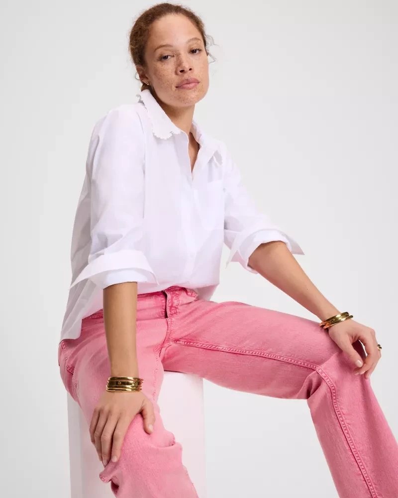 Daisy Lace Collar Button Up Shirt
