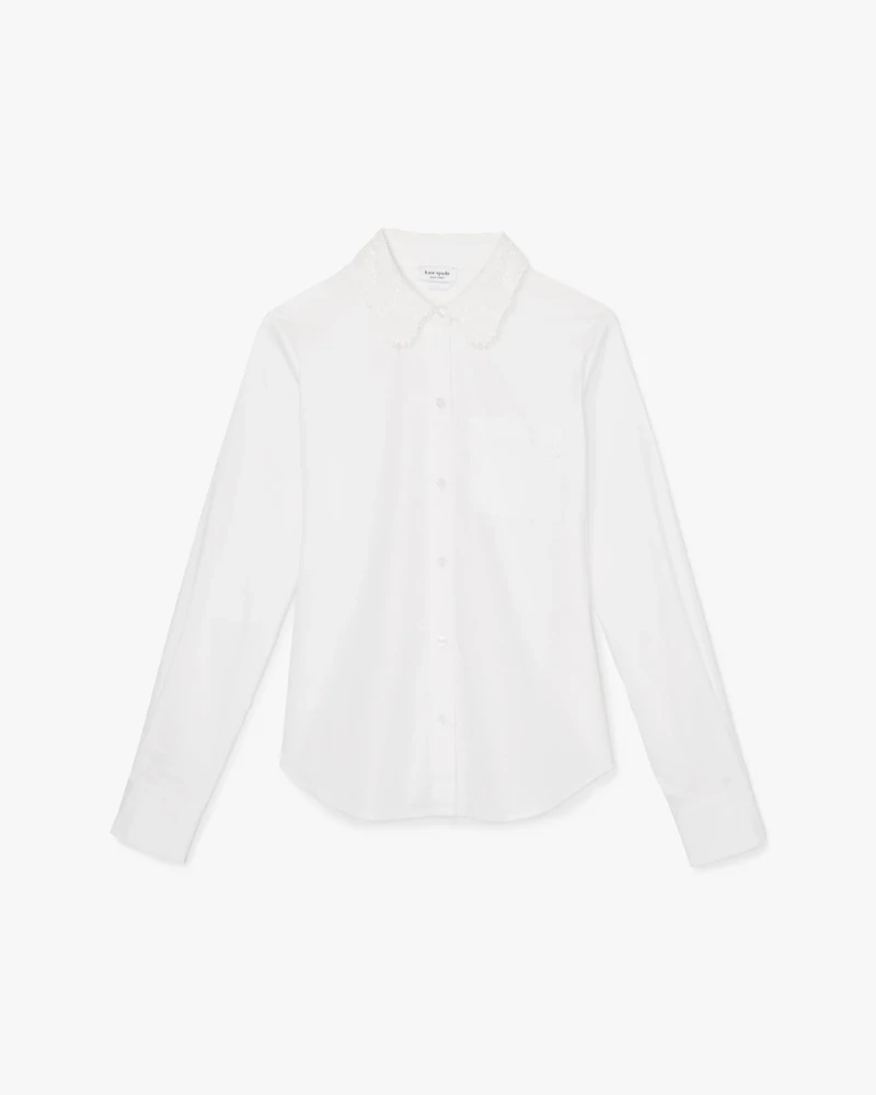Daisy Lace Collar Button Up Shirt
