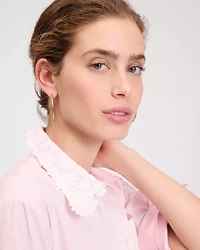Daisy Lace Collar Button Up Shirt