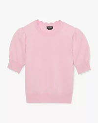 Scallop Short Sleeve Sweater