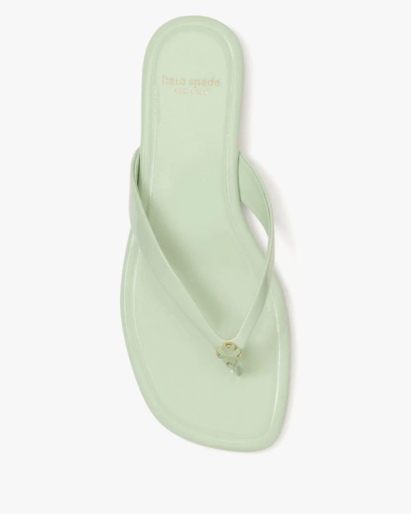 Spade Flower Flip Flop Sandals