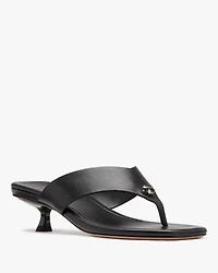 Spade Flower Kitten Heel Sandals