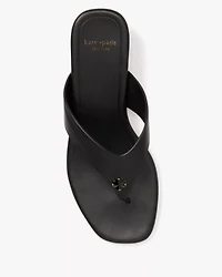 Spade Flower Kitten Heel Sandals