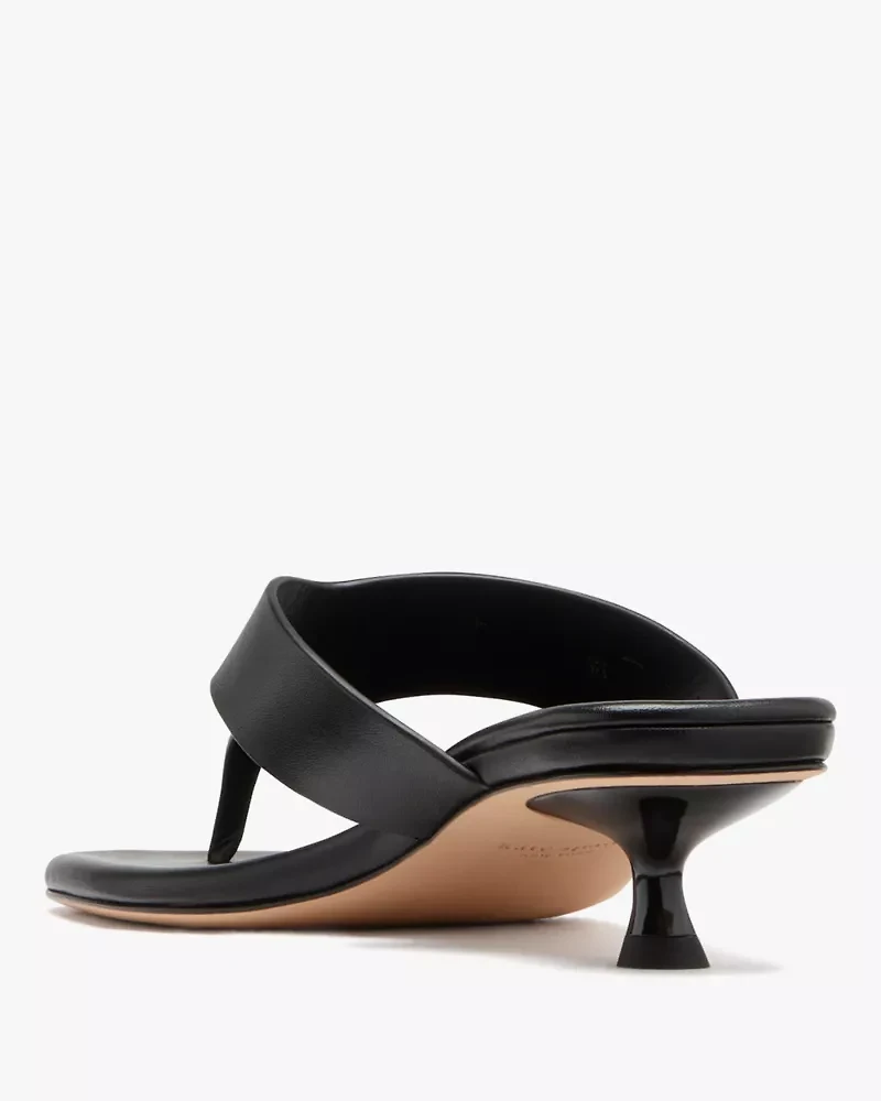 Spade Flower Kitten Heel Sandals
