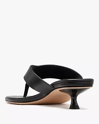 Spade Flower Kitten Heel Sandals