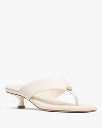 Spade Flower Kitten Heel Sandals