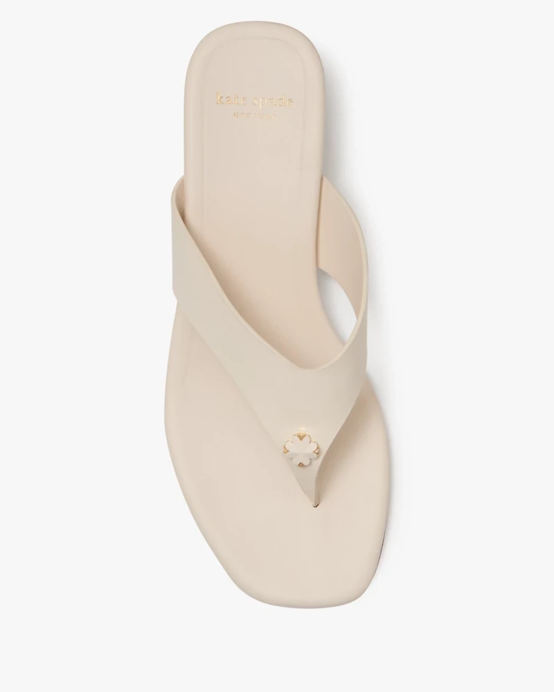 Spade Flower Kitten Heel Sandals