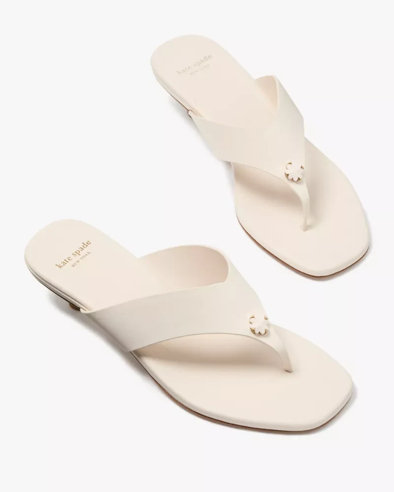 Spade Flower Kitten Heel Sandals