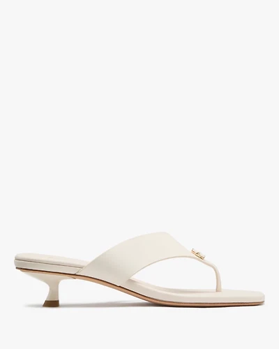 Spade Flower Kitten Heel Sandals