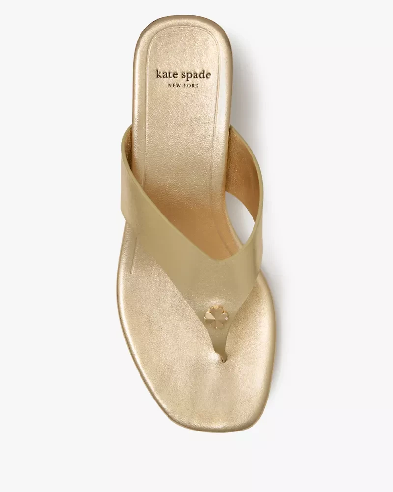 Spade Flower Kitten Heel Sandals