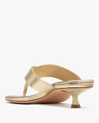 Spade Flower Kitten Heel Sandals