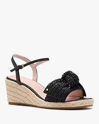 Leandra Raffia Wedge Sandals
