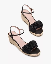 Leandra Raffia Wedge Sandals