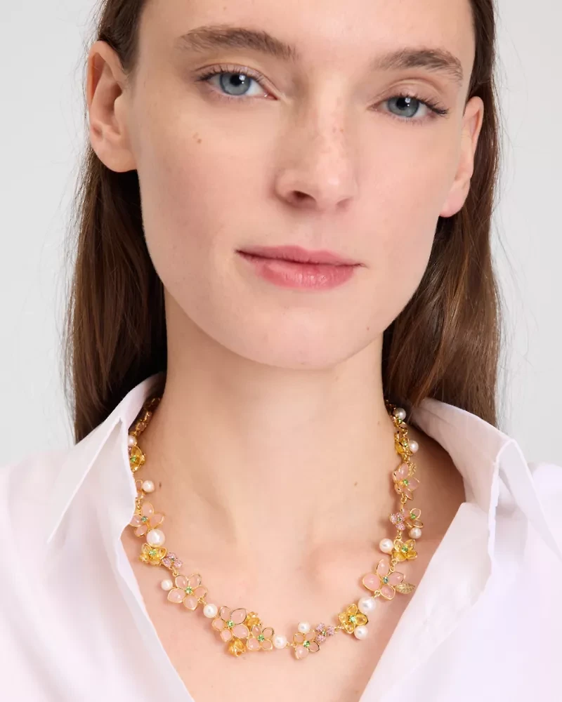 Pastel Petals Statement Necklace