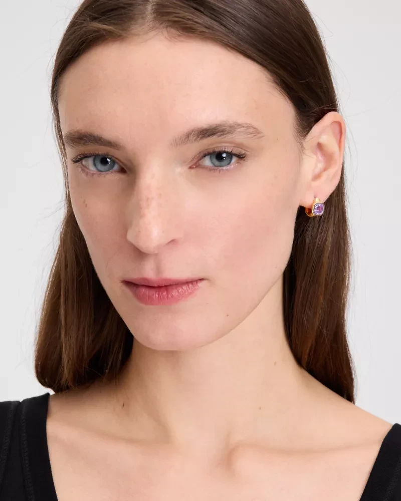 Keep Sparkling Asscher Huggies