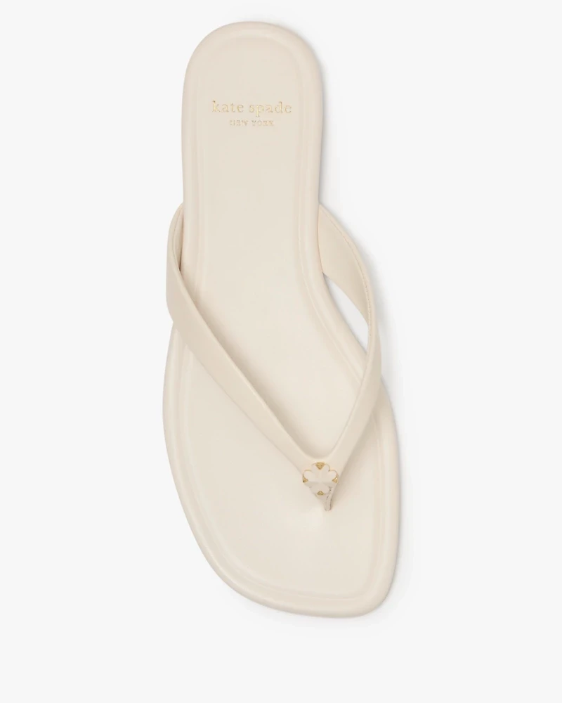 Spade Flower Flip Flops