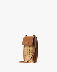 Serena Straw Phone Crossbody Bag