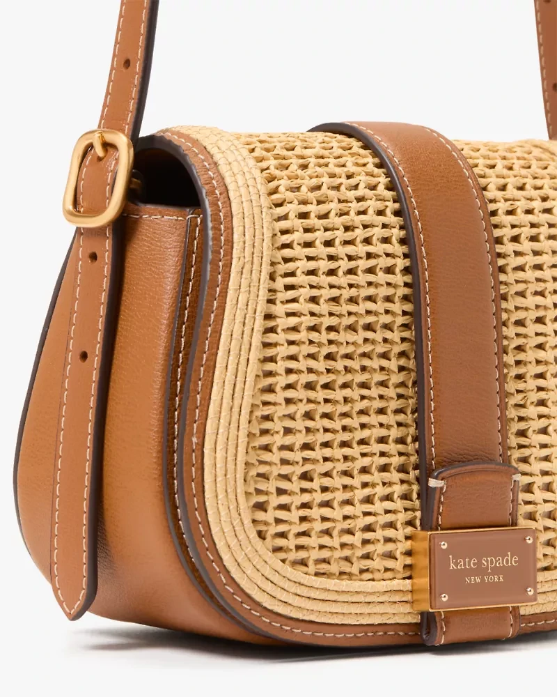 Nouveau Straw Mini Saddle Bag