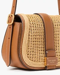 Nouveau Straw Mini Saddle Bag