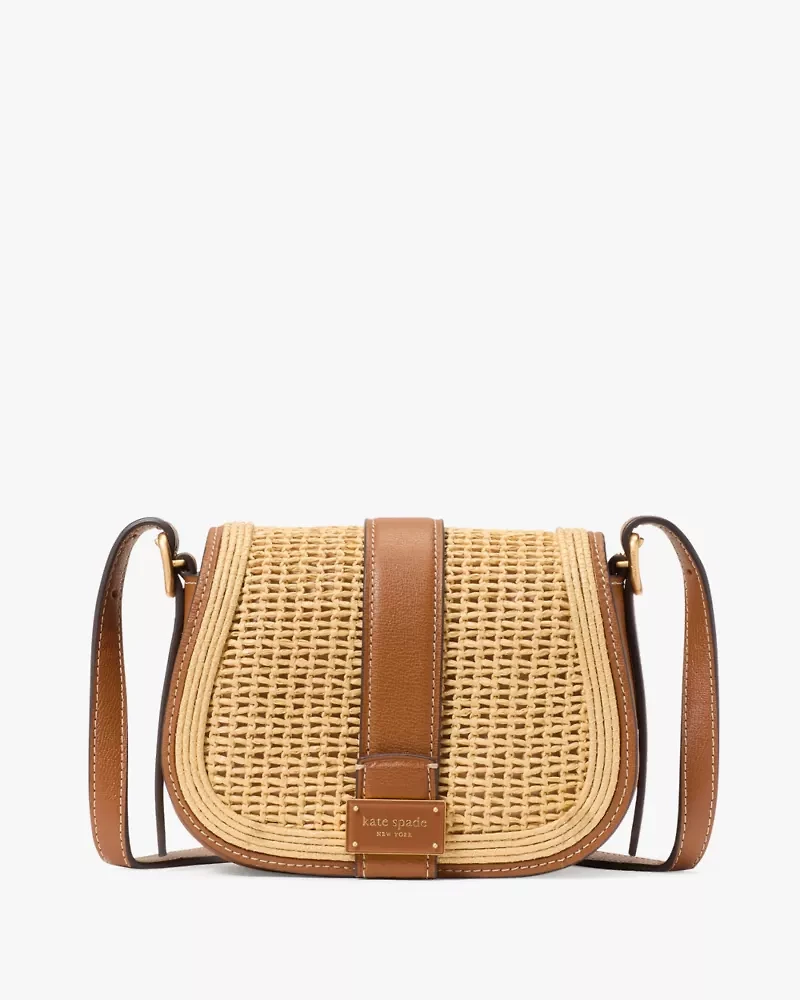 Nouveau Straw Mini Saddle Bag