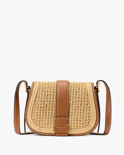 Nouveau Straw Mini Saddle Bag