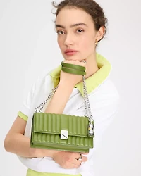 Deco Quilted Mini Flap Chain Crossbody