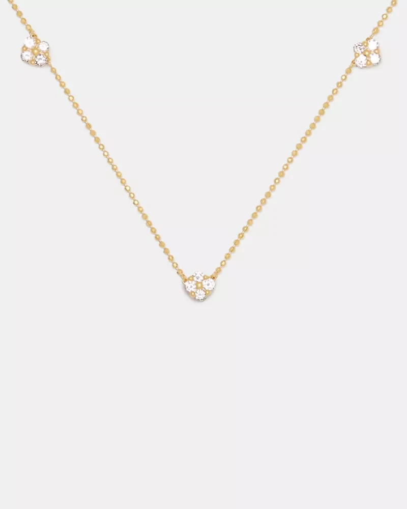Kate Spade Fine Time To Shine Diamond Flower Necklace