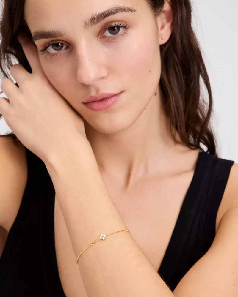Kate Spade Fine Time To Shine Diamond Flower Bracelet