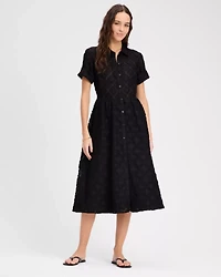 Belted Midi Shirt Dress
