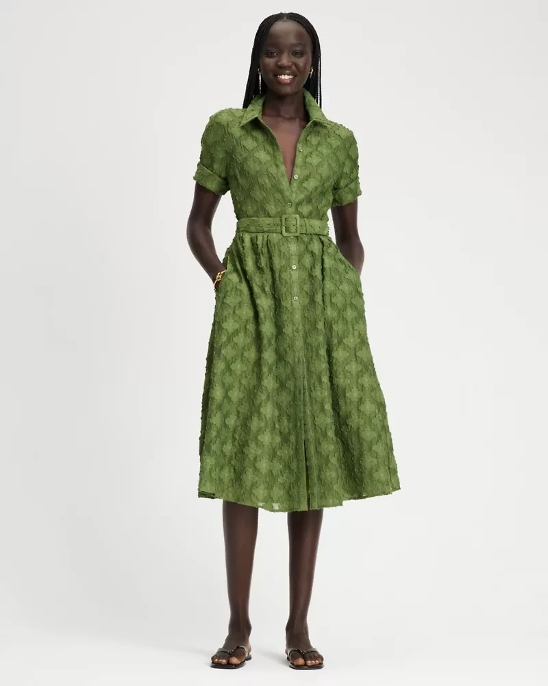 Belted Midi Shirt Dress